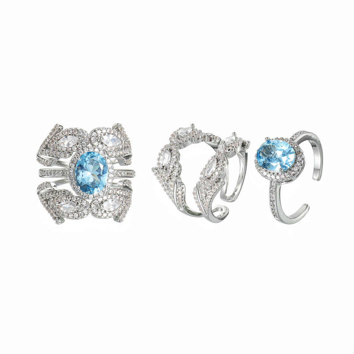 Women's Red Corundum Luxury High-grade Diamond Navy Rings