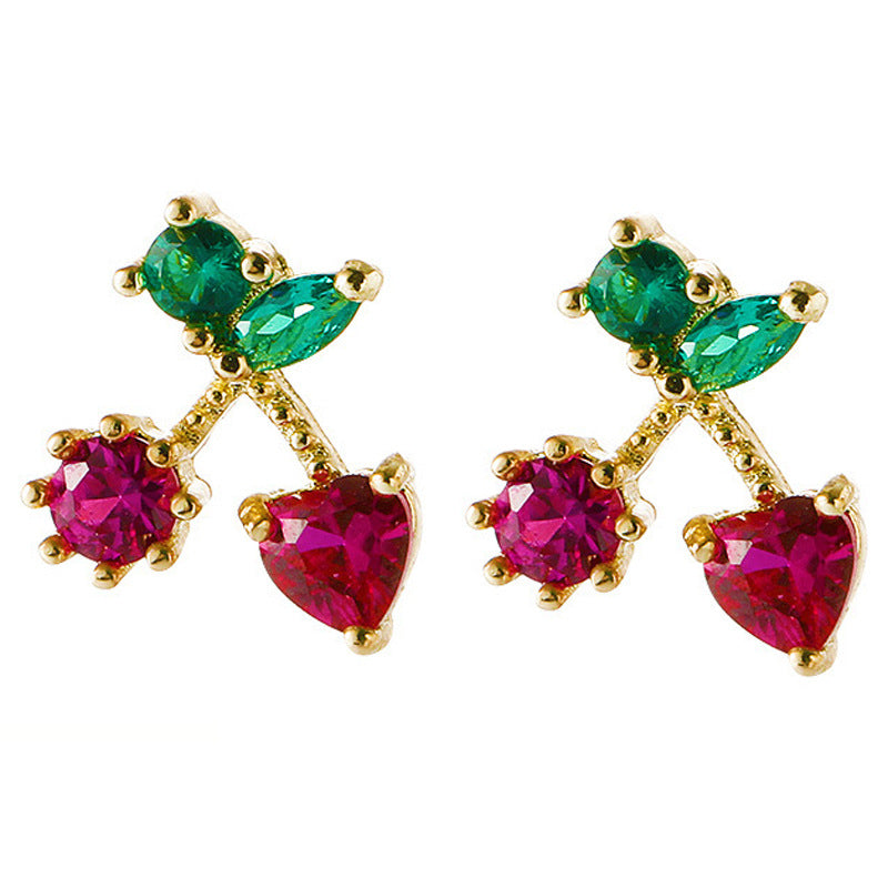 Long Cherry Style Creative Design Cute Earrings