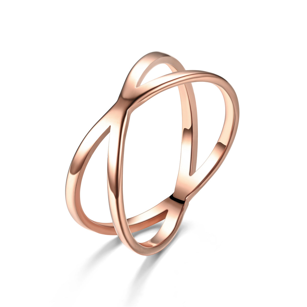 Women's Steel Cross Hollow Niche Personality Titanium Rings