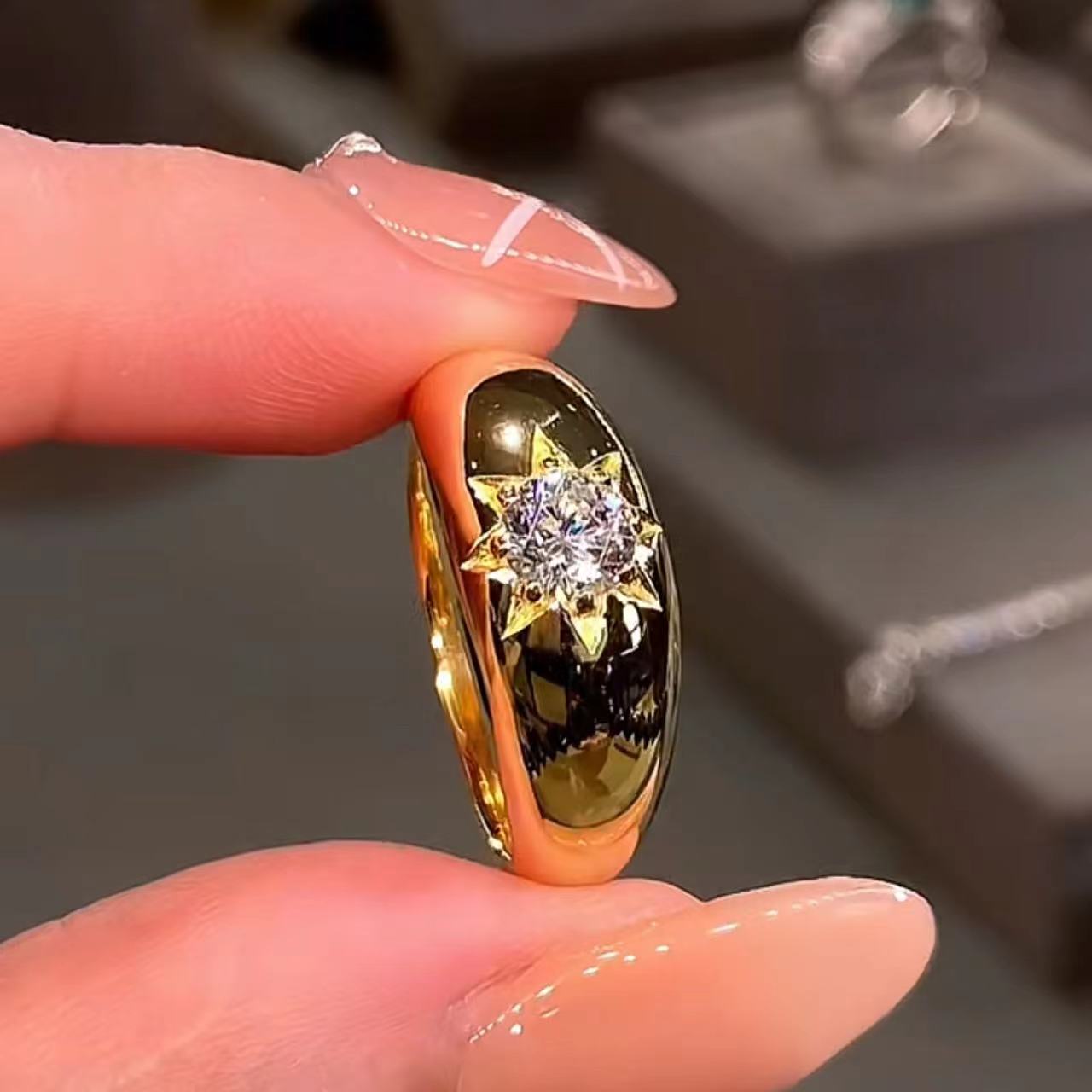 Women's Star Light Luxury High Sense Design Rings