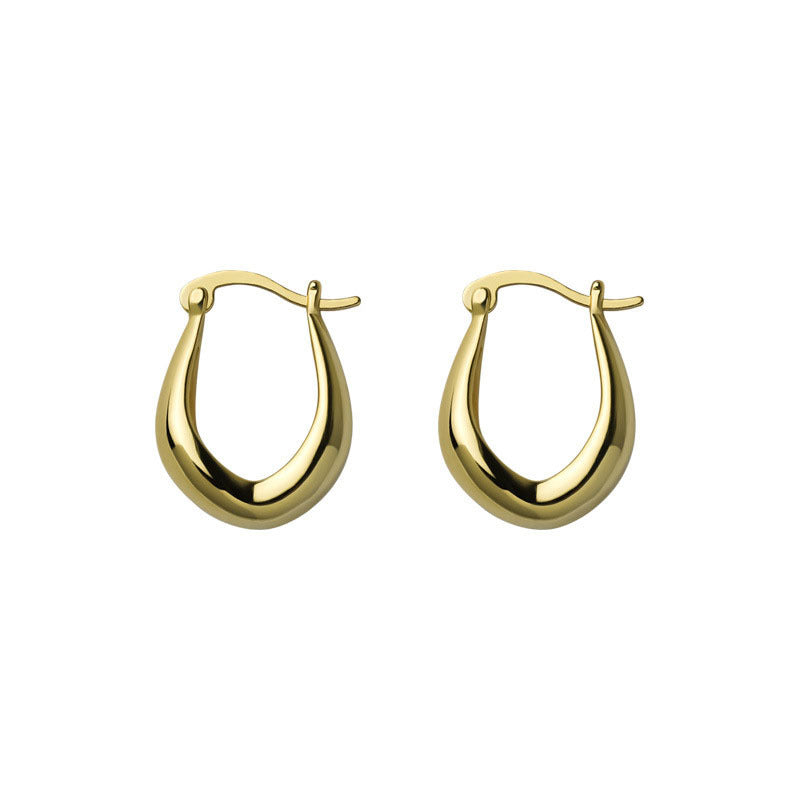 Trendy Niche Water Drop U-shaped Design Earrings