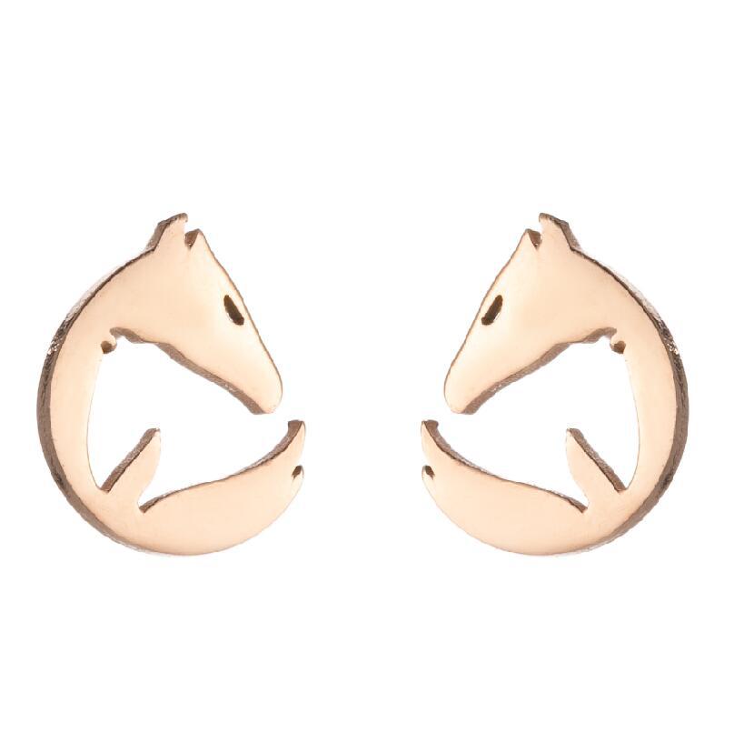 Steel Cute Small Animal Female Design Fashion Cat Earrings