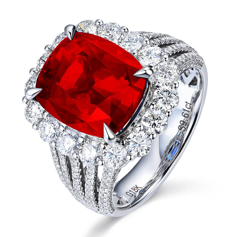Synthetic Royal Sapphire Female Gold-plated Simulation Rings