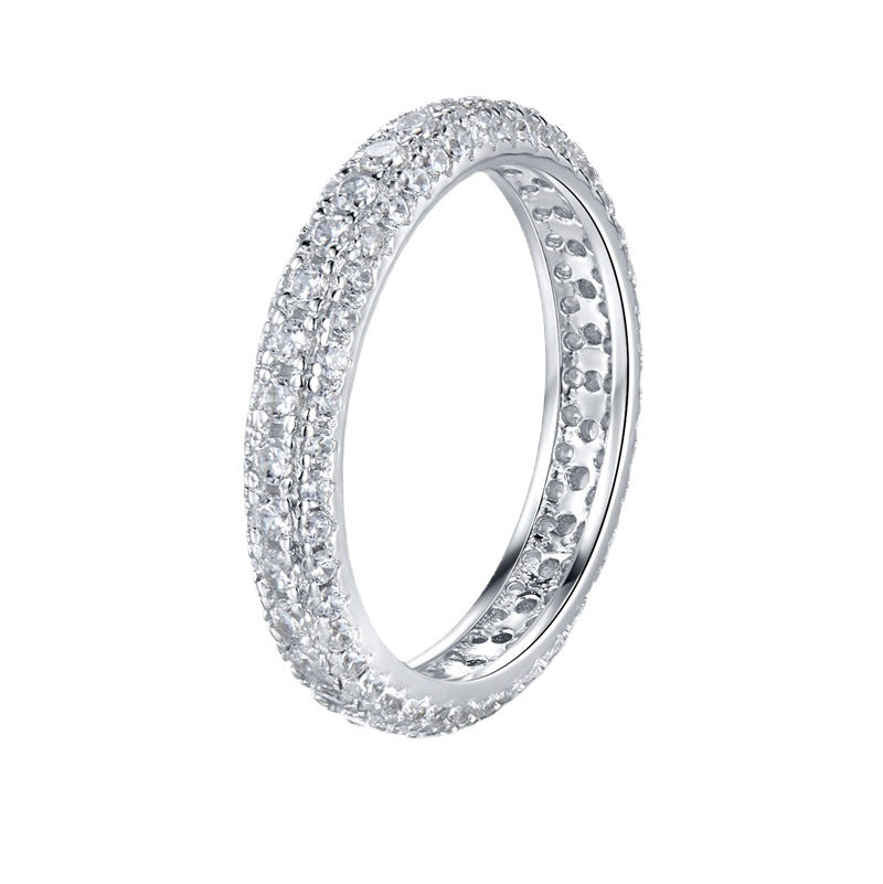 Jewelry Sier Fashion Simple Series Zircon Rings