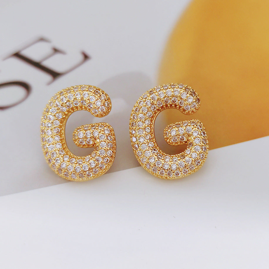 Fashion Balloon Bubble Cute Chubby English Earrings