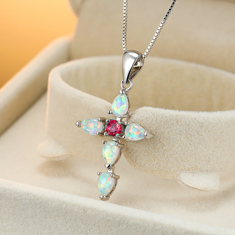 Summer Clavicle Chain Opal Ornament With Necklaces
