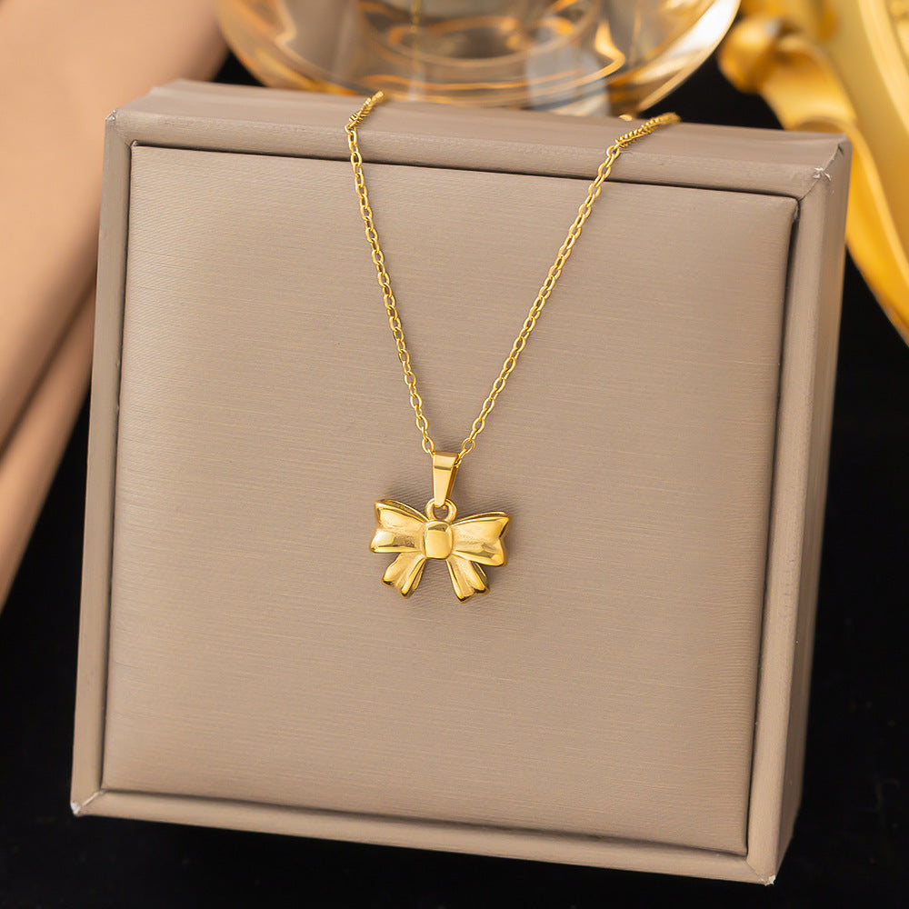 Women's Butterfly Bead Love Plane Rose Letter Square Necklaces
