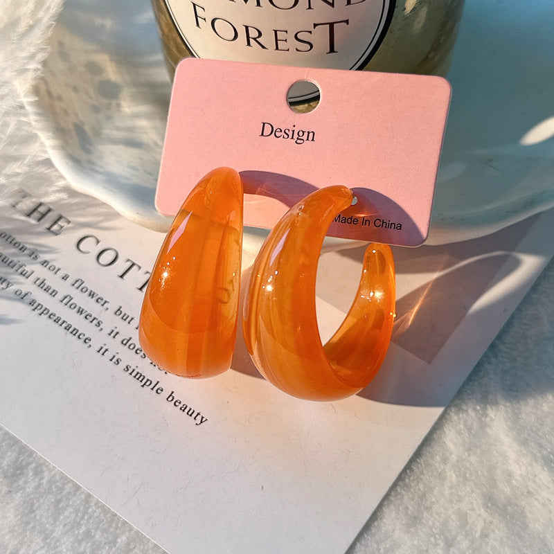 Fashion Design Candy Color Chain Female Dopamine Rings