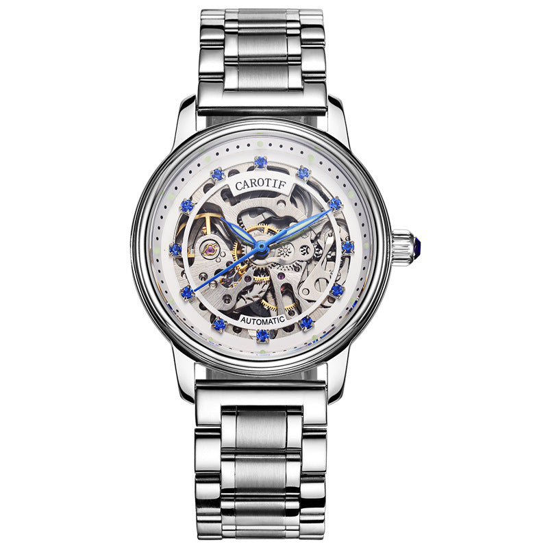 Women's Steel Watch Fashion Automatic Hollow Stainless Mechanical Watches