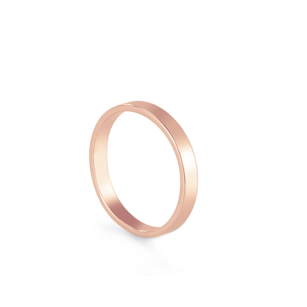 Women's Simple Personality Design Stainless Steel Pigmented Rings