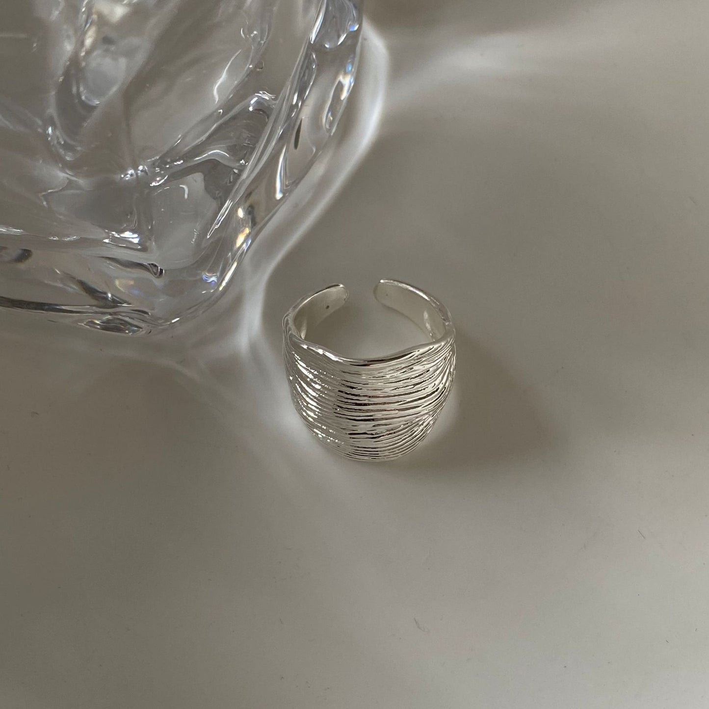 Minimalist Irregular Advanced Texture Index Finger Rings
