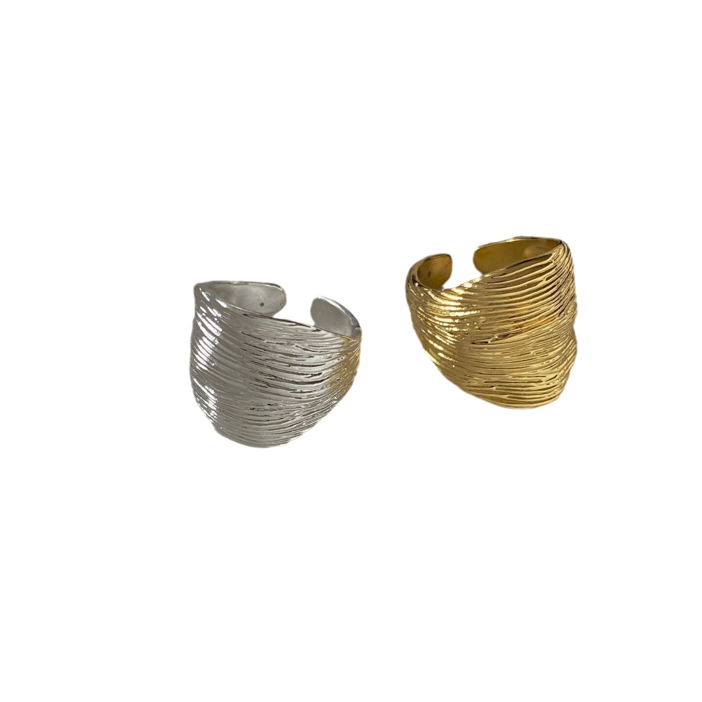 Minimalist Irregular Advanced Texture Index Finger Rings