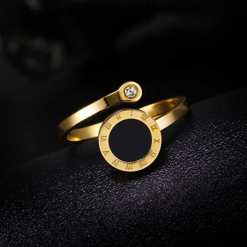 Personalized Female Boutique Titanium Steel Fashion Rings