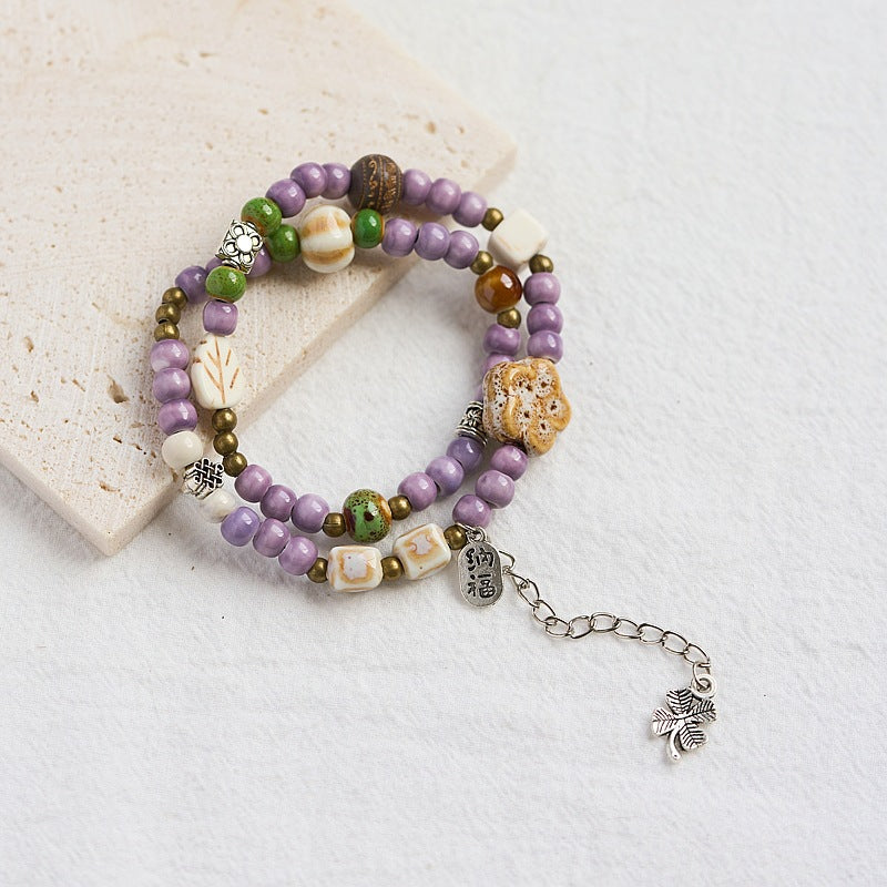 Hand-woven Ceramic Artistic Ethnic Style Couple Bracelets