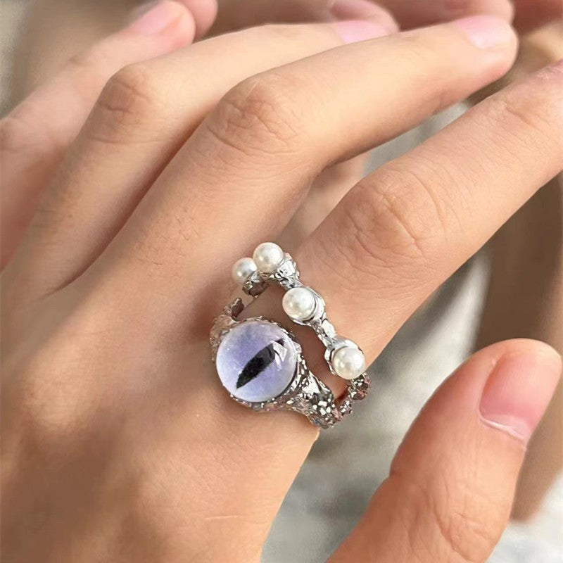 One-eyed Little Monster Niche Design Cartoon Sweet Cool Rings