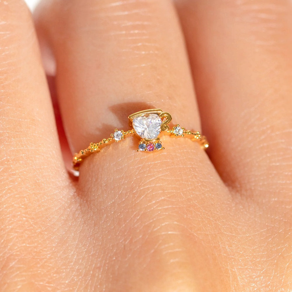 Tale Beauty Beast Little Princess Design Rings