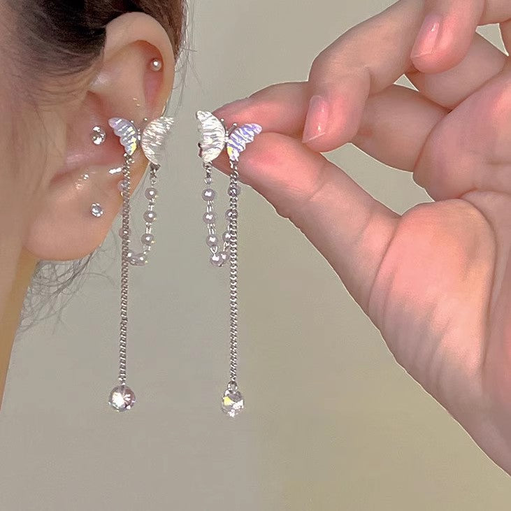 Women's Zircon Tassel High-grade Light Luxury Delicate Earrings