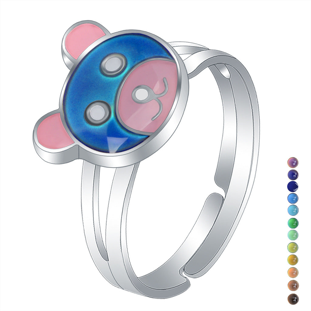 Women's Design Simple Princess Cartoon Cute Animal Rings