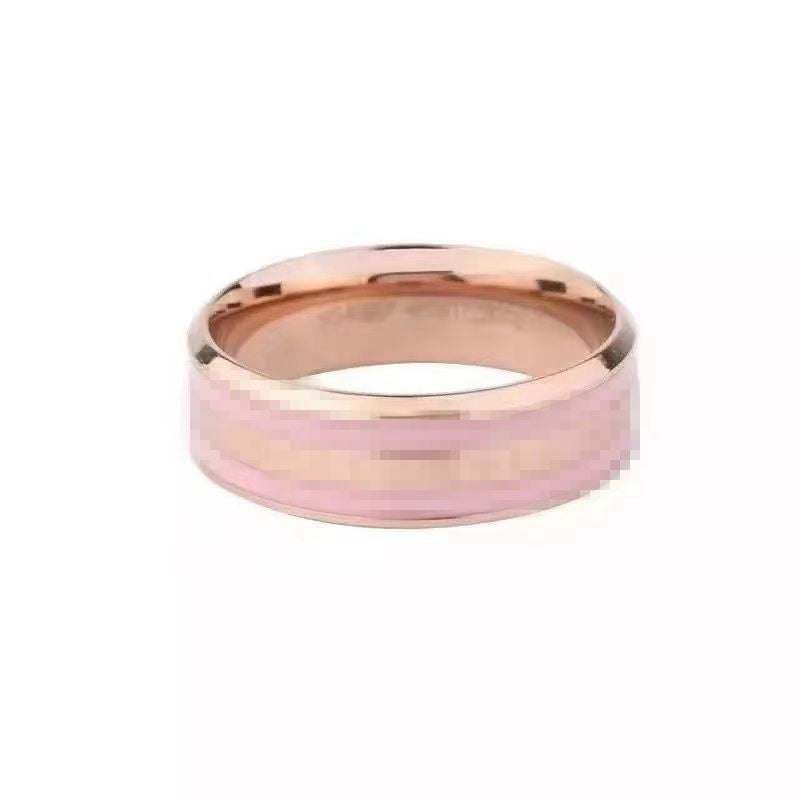 Women's Summer Personality Couple Cherry Blossom Powder High-grade Rings