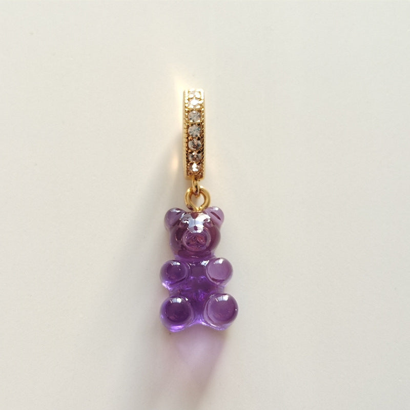 Women's Gummy Bear Versatile Candy Resin Personalized Pendants