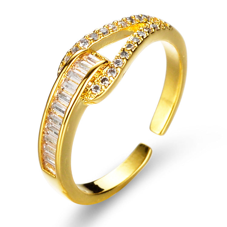 Personality Trendy Female Design Light Luxury Cold Style Open Rings