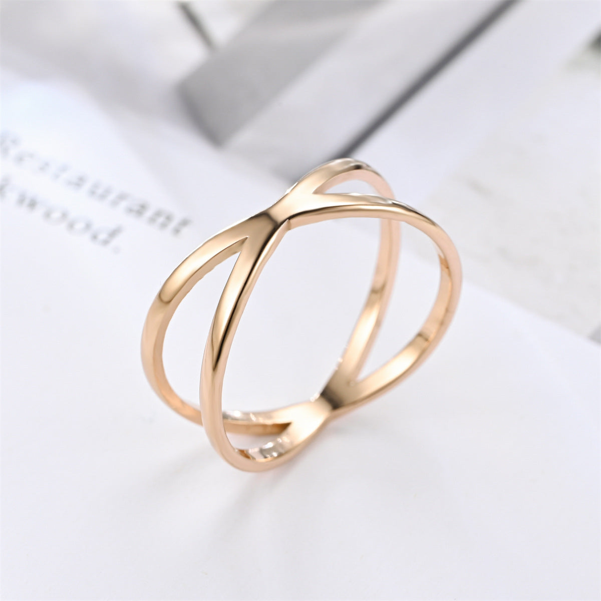 Women's Steel Cross Hollow Niche Personality Titanium Rings