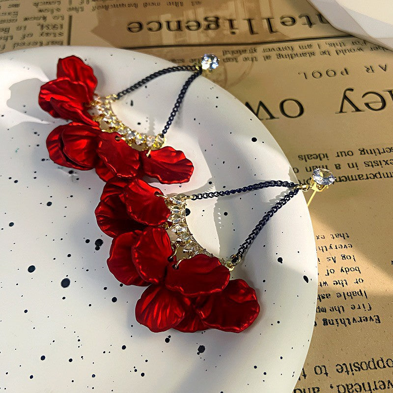 Fashion Zirconia Micro Inlaid Zircon Long Earrings