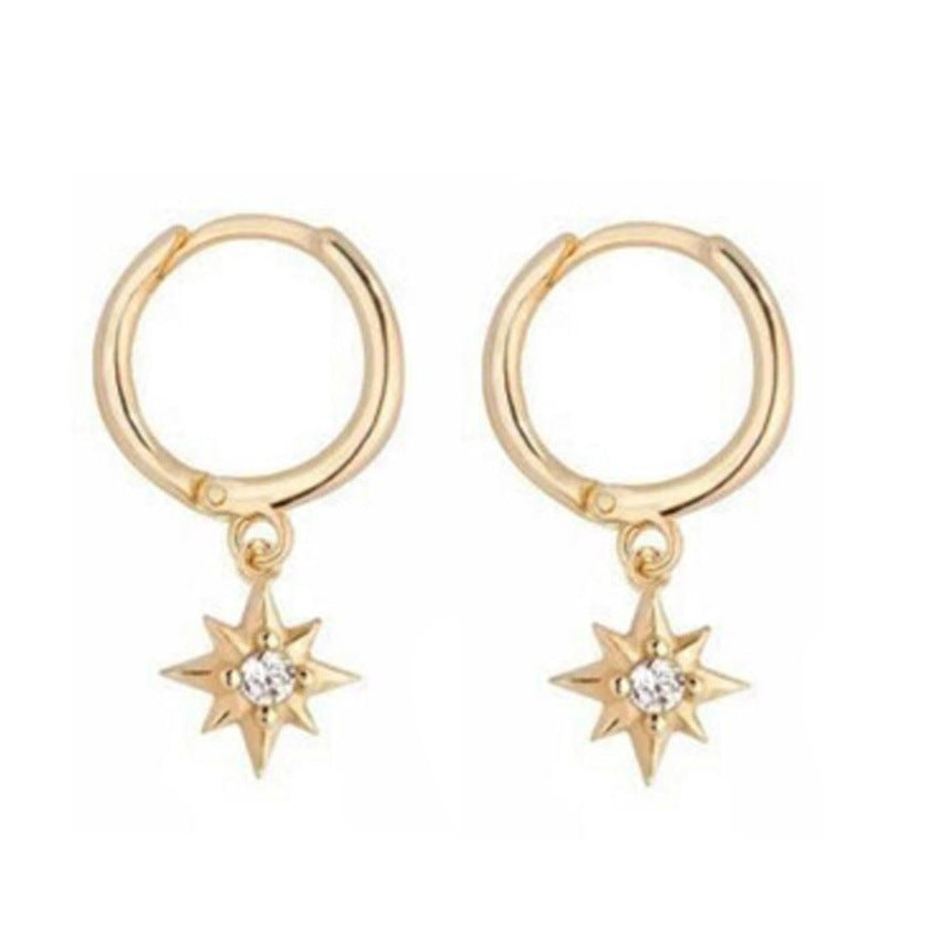 Women's Pearl Zircon Temperament Geometric Pieces Suit Earrings