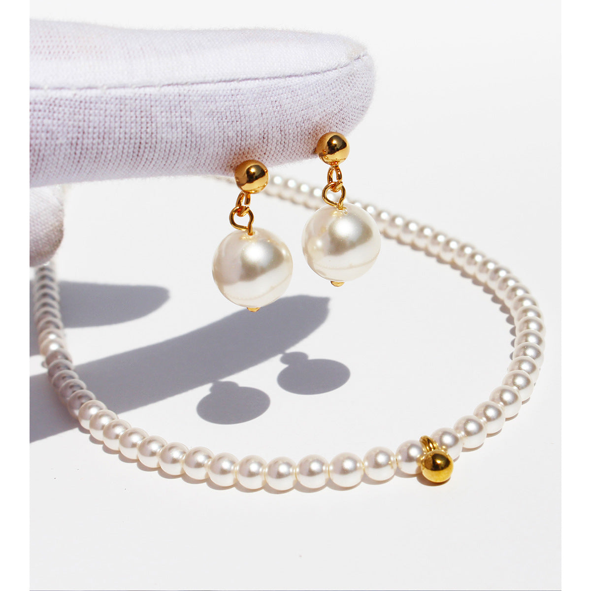 Women's Plating Bell Little Golden Beans Pearl Necklaces