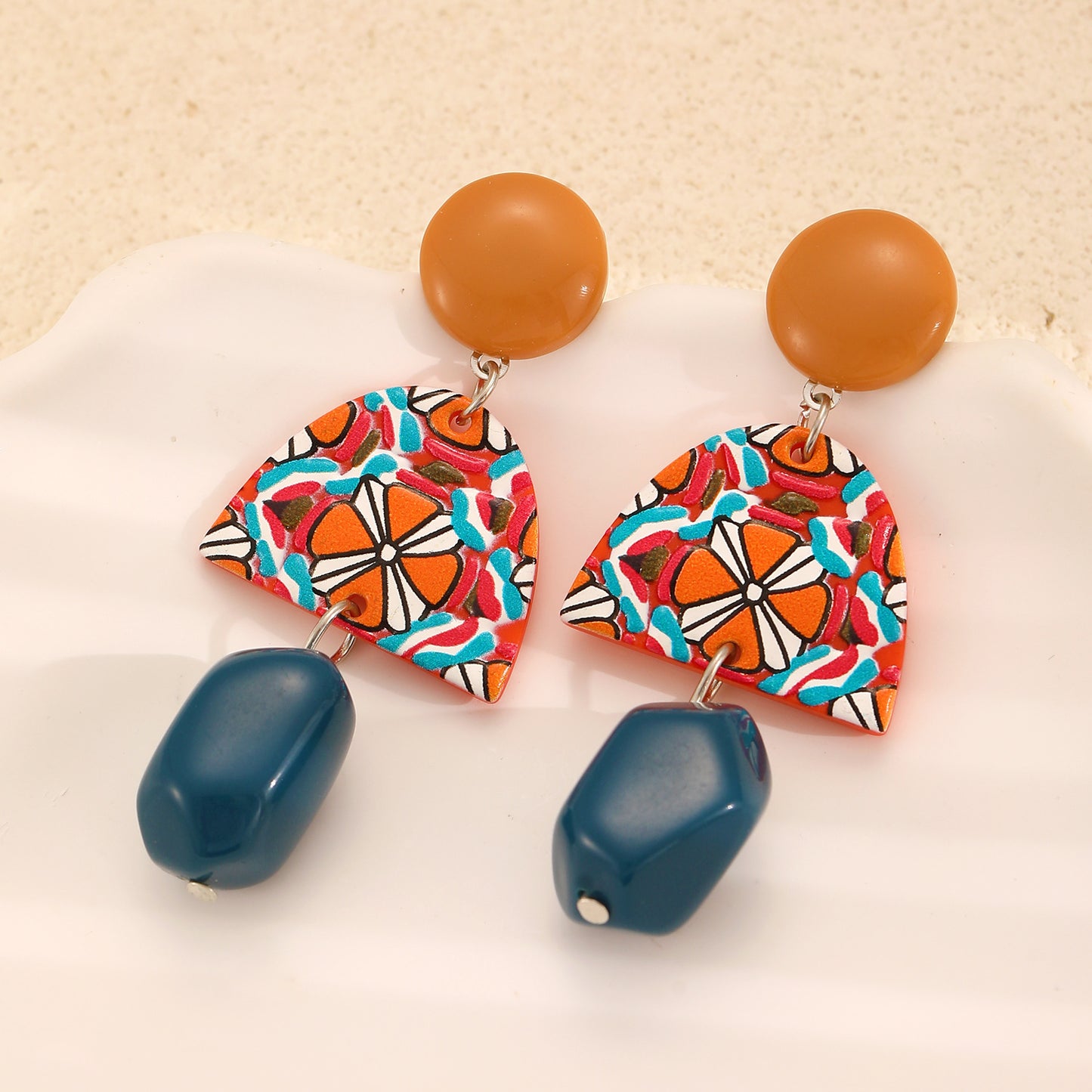 Irregular Geometric Personalized Long Eardrops Baroque Earrings