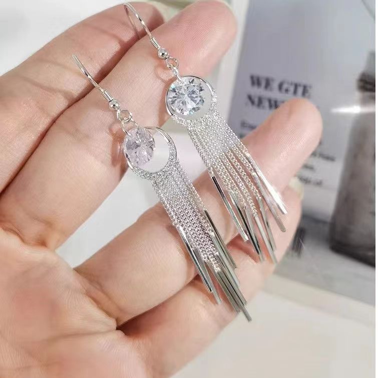 Women's High-grade Tassel Light Luxury Long Rings