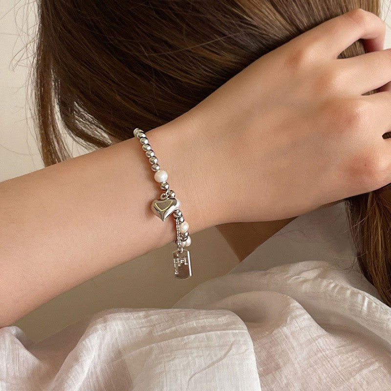 Twin Pearl Light Luxury Minority Exquisite Elastic Bracelets