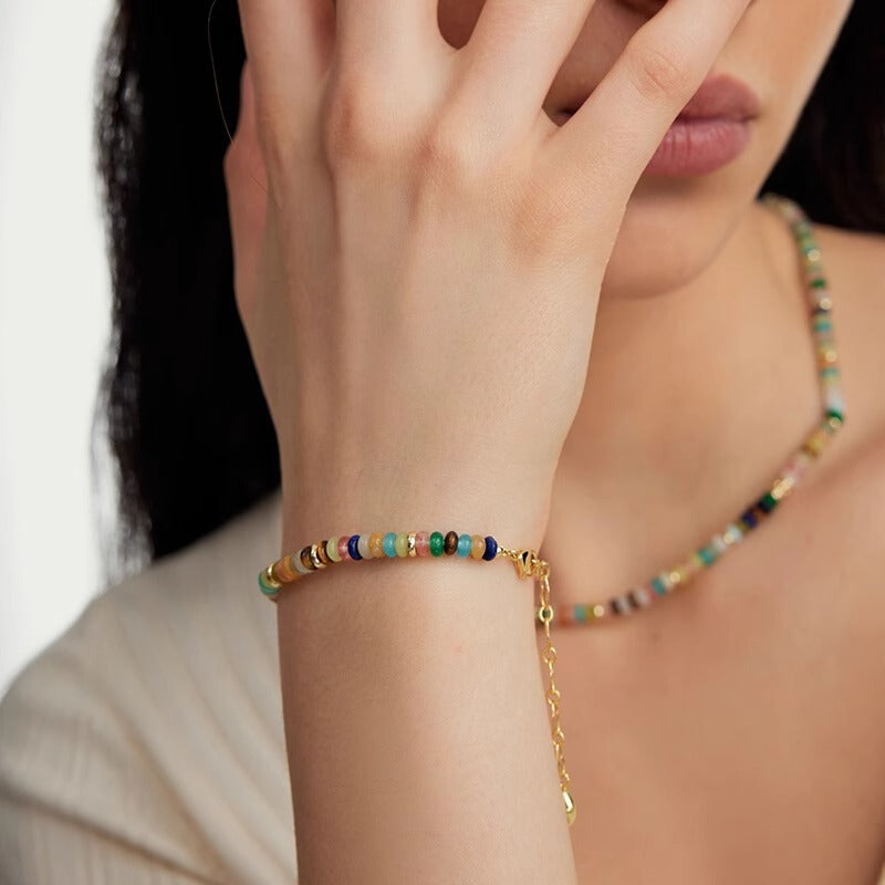 Rainbow Guardian Beaded Dopamine Light Luxury Female Necklaces