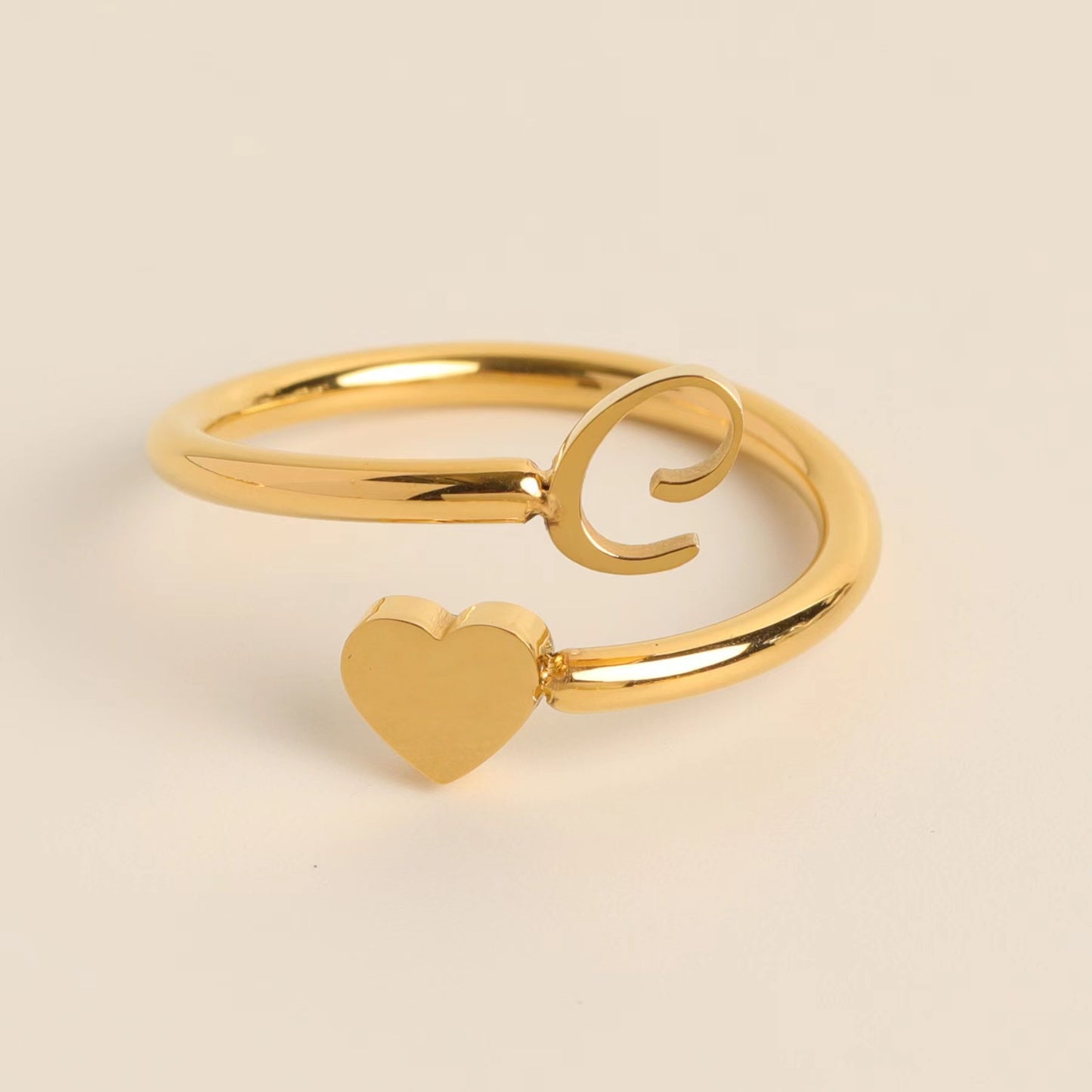 Three-dimensional Love Little Finger Open Adjustable Rings