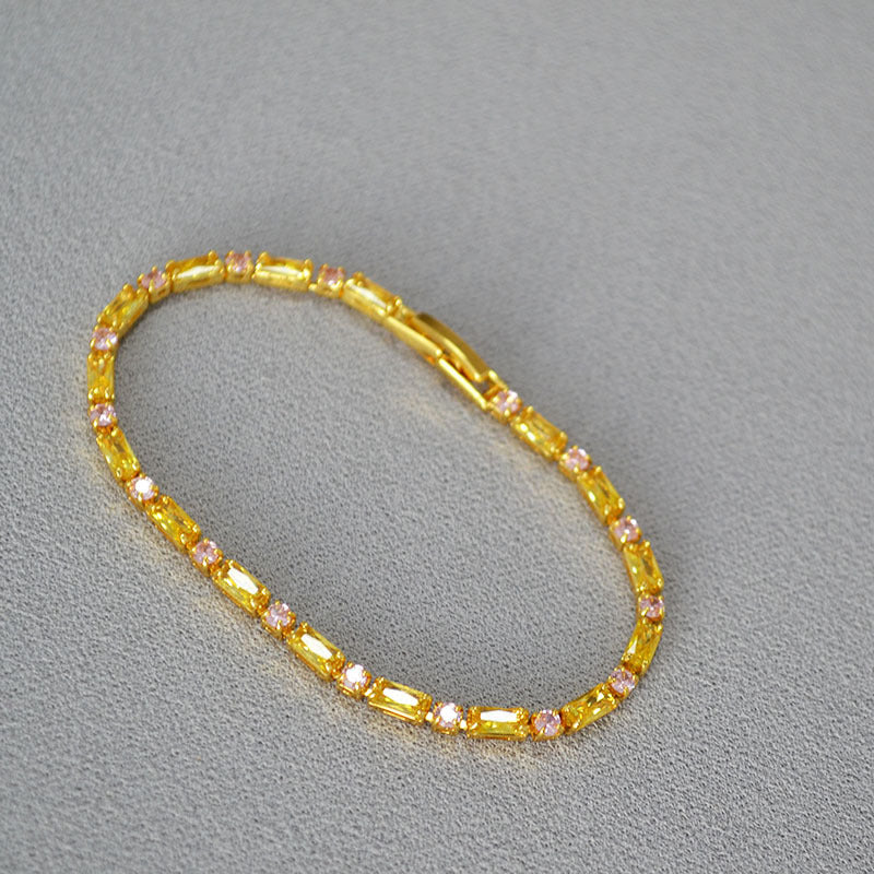 Design Contrasting Color Zircon Light Luxury Bracelets