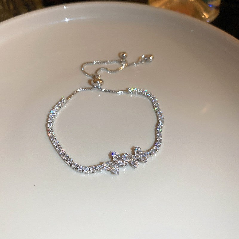 Women's Colorful Zircon Minority Simple Design Fashion Bracelets