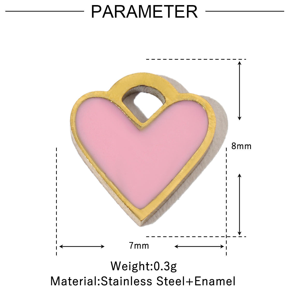 Steel Female Heart Fish Love Color Stainless Pendants