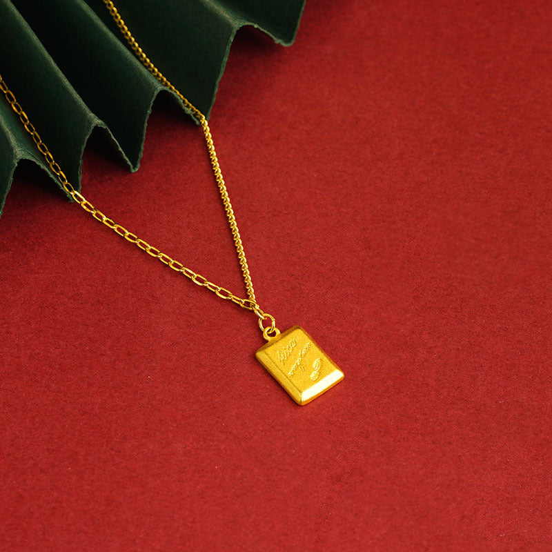 Bow Simulation Brass Decoration Vietnam Alluvial Gold Pendants