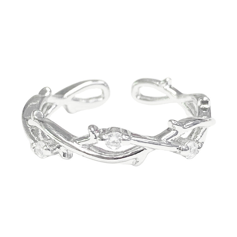 Korean Small Thorn Rattan Suit Open Rings