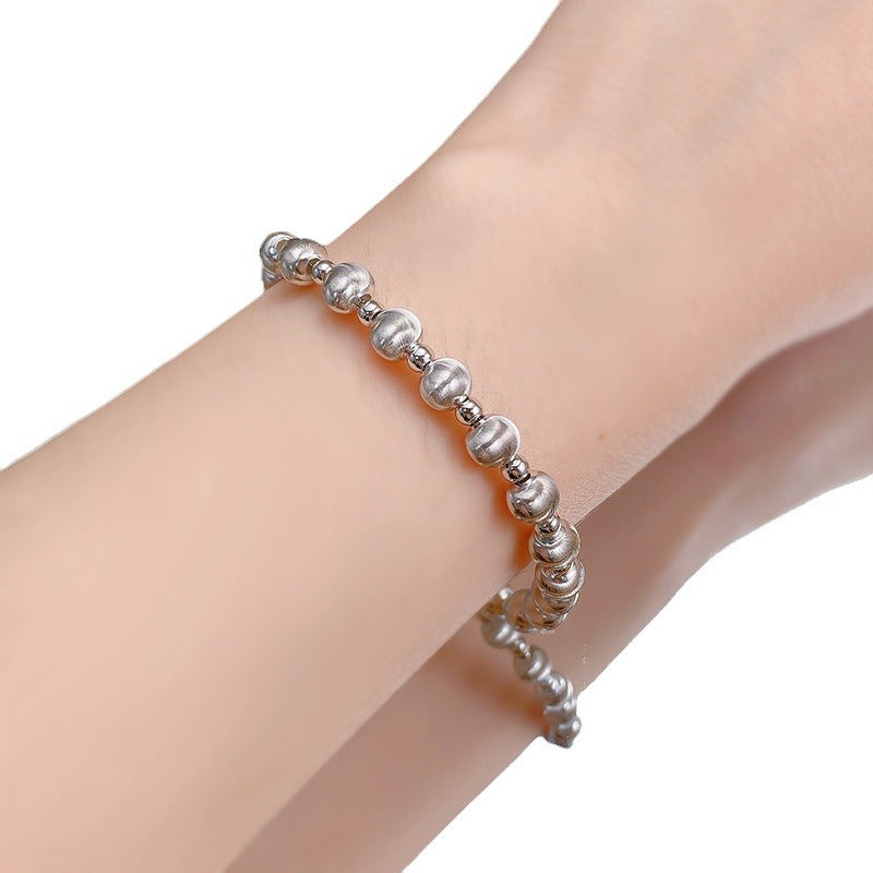 Jewelry Sterling Sier Laser Brushed Cat Eye Beaded Bracelets