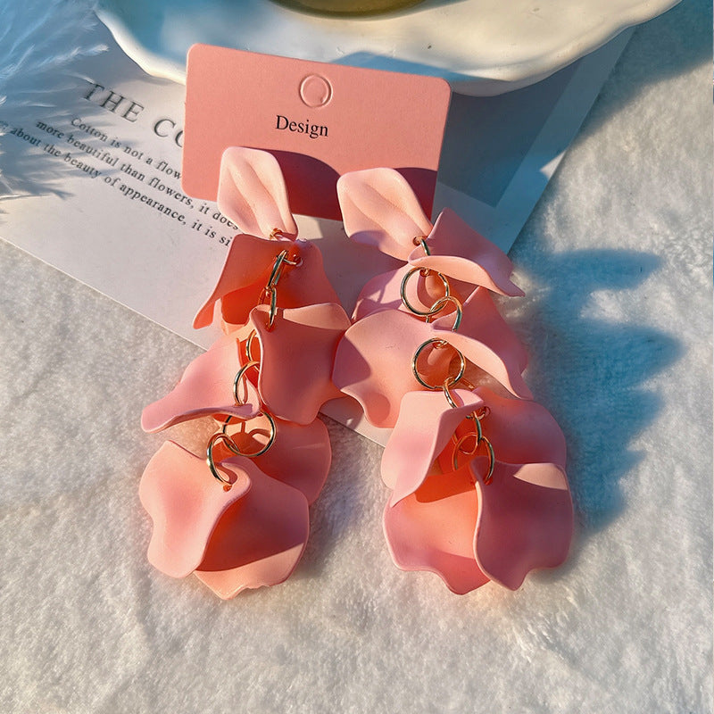 Fashion Design Candy Color Chain Female Dopamine Rings