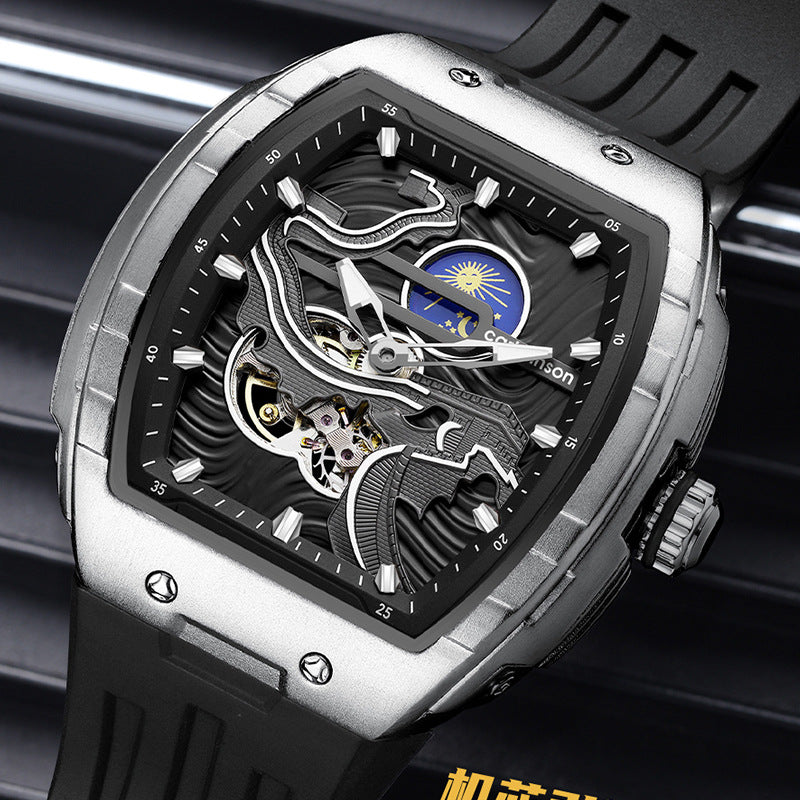Men's Hollow Automatic Watch Carving Floating Luminous Three-dimensional Great Mechanical Watches