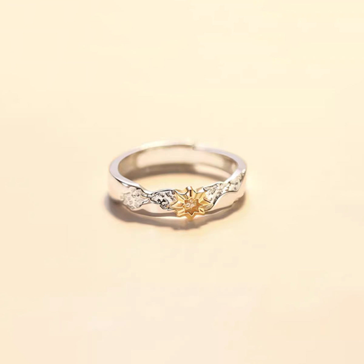 Sier Sun Moon Couple Pair Of Rings