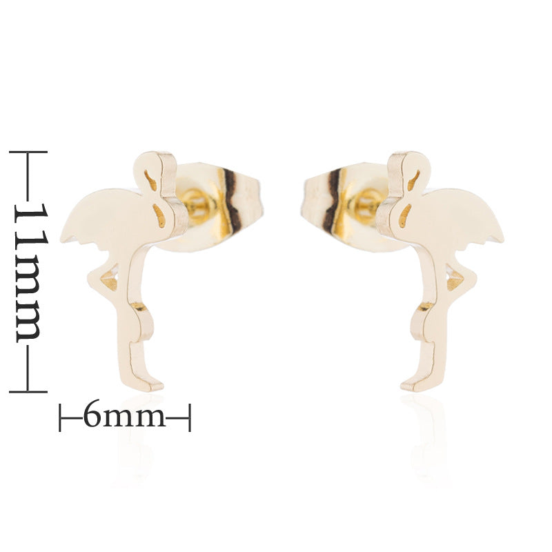 Aloofness Style Stainless Steel Cute Small Animal Fashion Earrings
