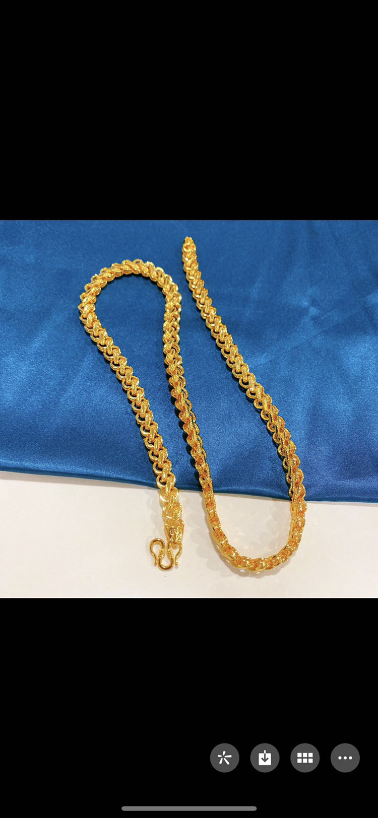 Men's Gold Hexagonal Sweater Chain Brass Vacuum Necklaces