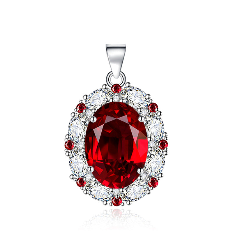 Imitation Ruby Luxury Inlaid Sapphire Purple Pendants