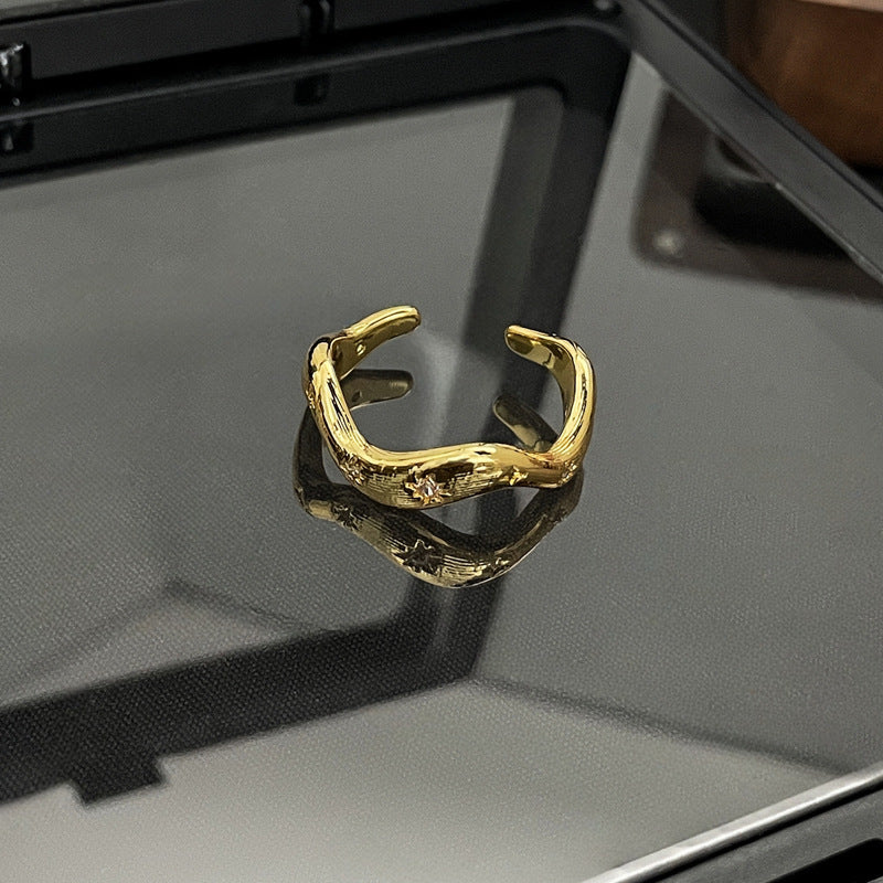 Women's Sweet Cool French Entry Lux Open Rings