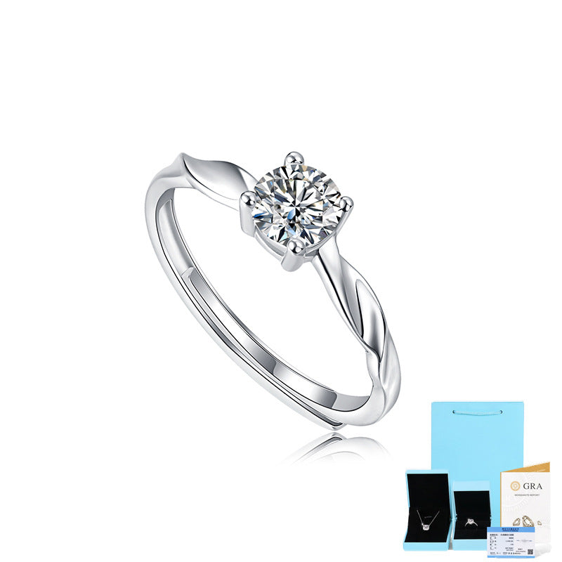 Moissanite Perfect Match Creative Adjustable Mouth Rings