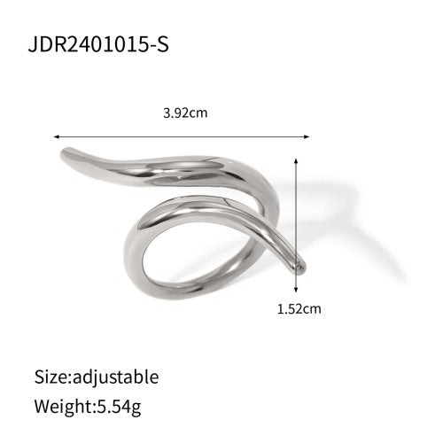 Stainless Steel Exaggerated Open Advanced Sense Rings
