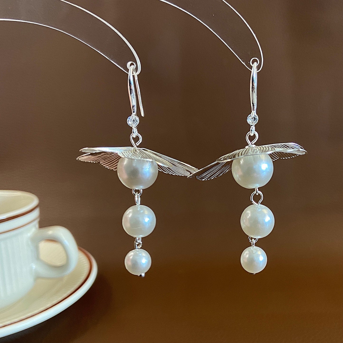Fashion Zirconia Micro Inlaid Zircon Long Earrings